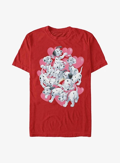 Disney 101 Dalmatians Valentine Hearts T-Shirt