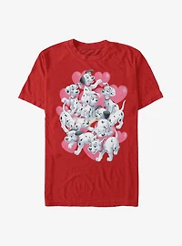 Disney 101 Dalmatians Valentine Hearts T-Shirt