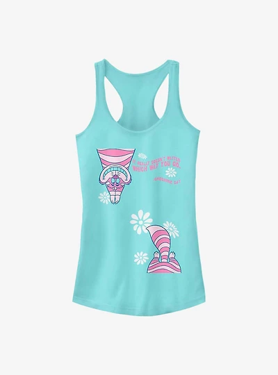 Disney Alice Wonderland Cheshire Split Girls Tank