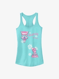 Disney Alice Wonderland Cheshire Split Girls Tank