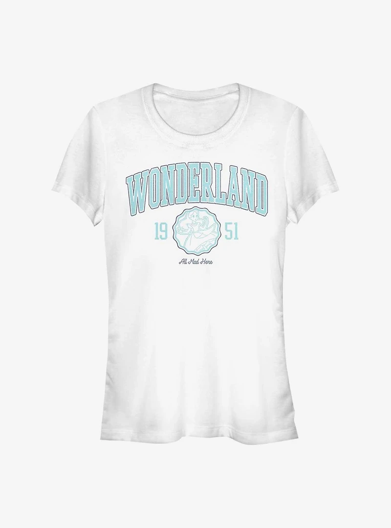 Disney Alice Wonderland College Girls T-Shirt