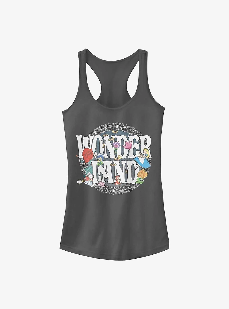 Disney Alice Wonderland Floral Girls Tank