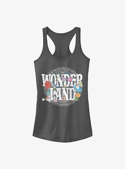 Disney Alice Wonderland Floral Girls Tank