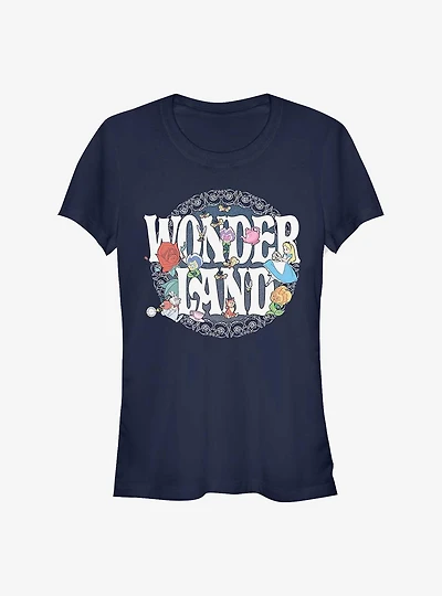 Disney Alice Wonderland Floral Girls T-Shirt