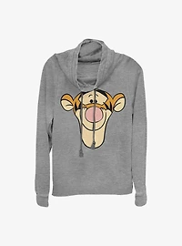 Disney Winnie The Pooh Big Face Tigger Cowlneck Long-Sleeve Girls T-Shirt