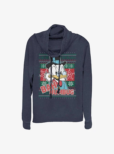 Disney Duck Tale Bah Humbug Scroog Cowlneck Long-Sleeve Girls T-Shirt