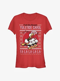 Disney Duck Tale Yuletide Donald Fa La Girls T-Shirt