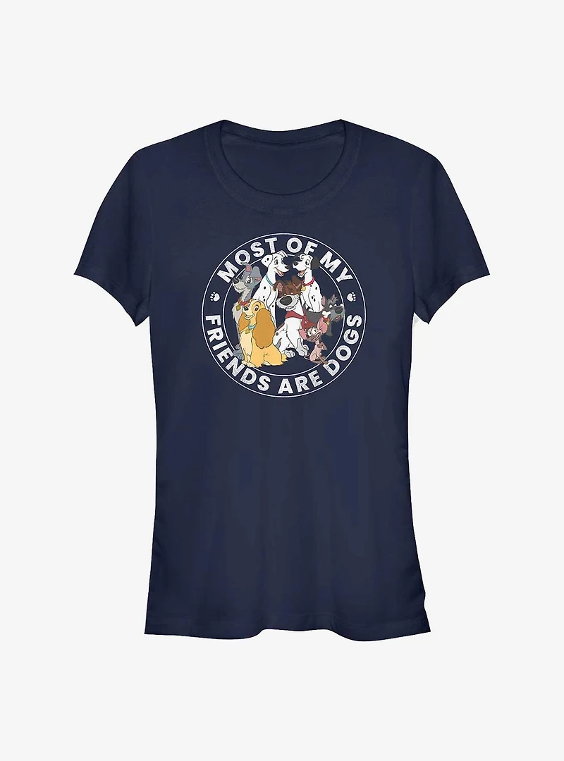 Disney Most Of My Friends Are Dogs Girls T-Shirt