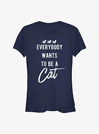 Disney The Aristocats Everbody Wants To Be A Cat Girls T-Shirt
