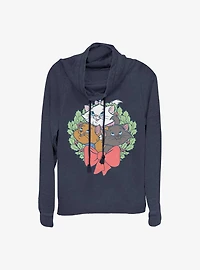 Disney The Aristocats Kitten Wreath Cowlneck Long-Sleeve Girls T-Shirt