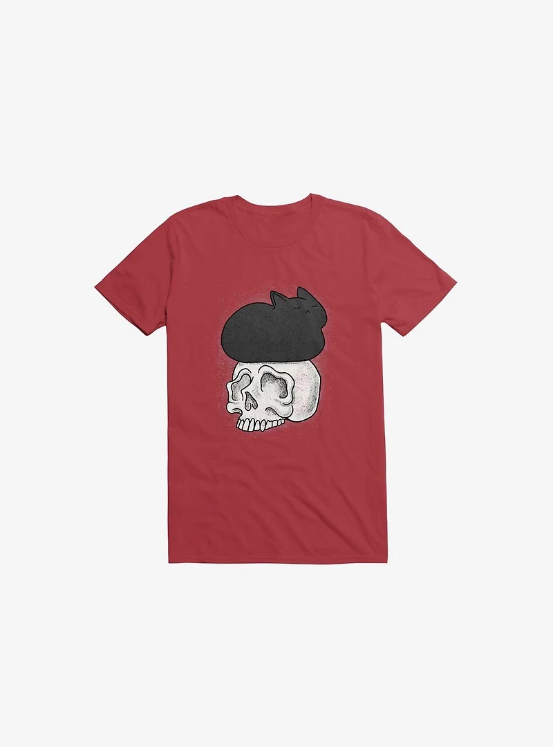 Cat Skull Red T-Shirt