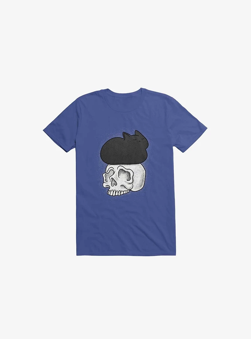 Cat Skull Royal Blue T-Shirt
