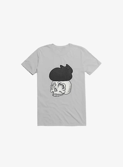 Cat Skull Ice Grey T-Shirt