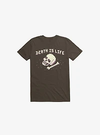 Death Is Life Skull Brown T-Shirt