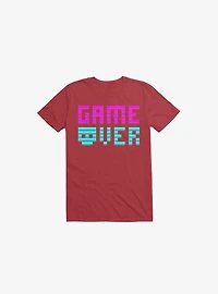 Game Over Skull Red T-Shirt