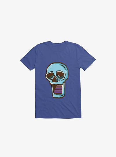 Modern Skull Royal Blue T-Shirt