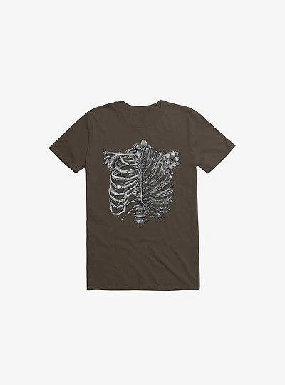 Skeleton Rib Tropical Brown T-Shirt