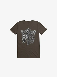 Skeleton Rib Tropical Brown T-Shirt