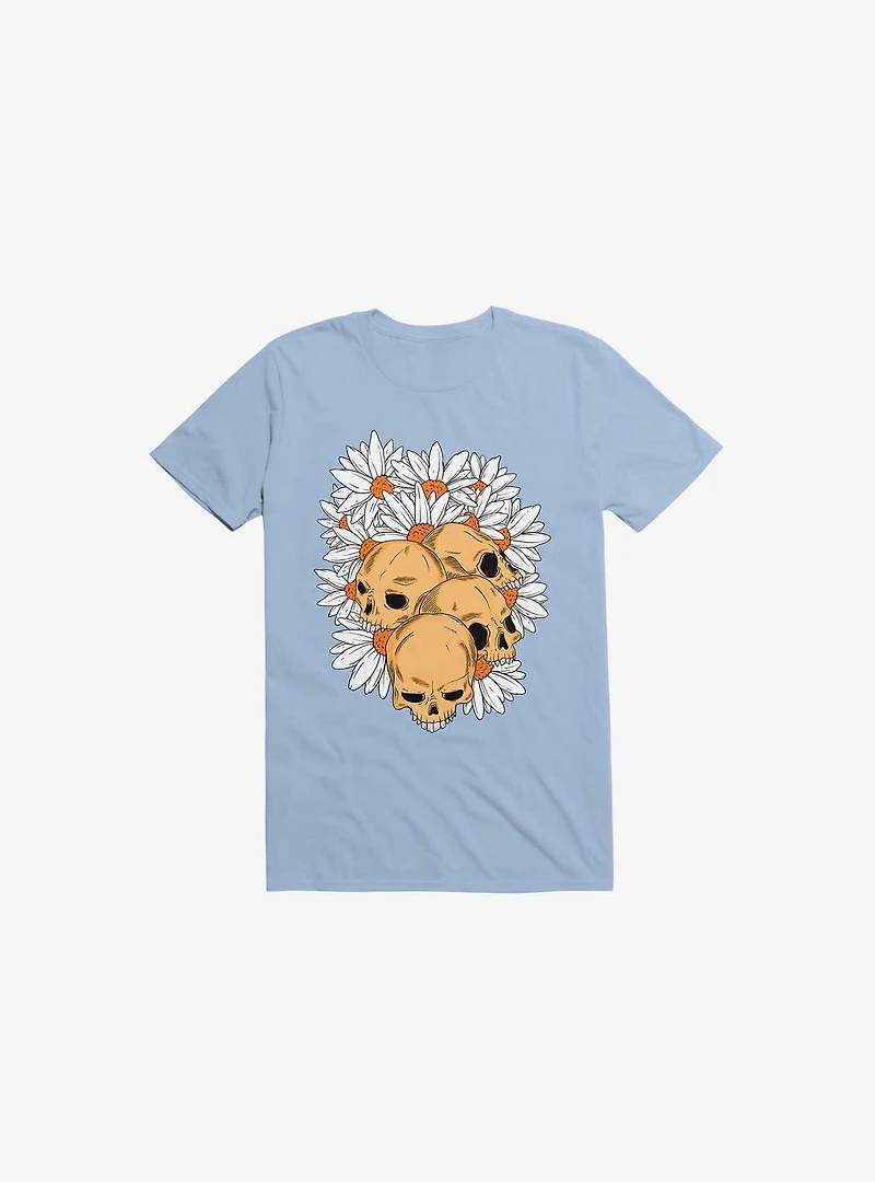 Skull Have Chance Light Blue T-Shirt