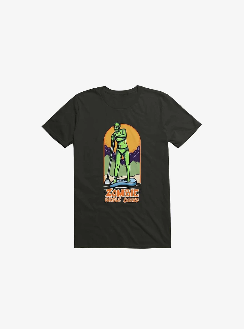 Zombie Paddle Board Black T-Shirt