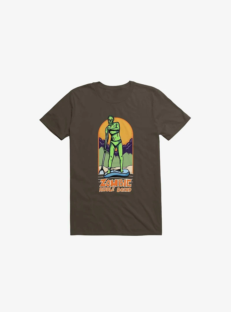 Zombie Paddle Board Brown T-Shirt