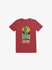 Zombie Paddle Board Red T-Shirt