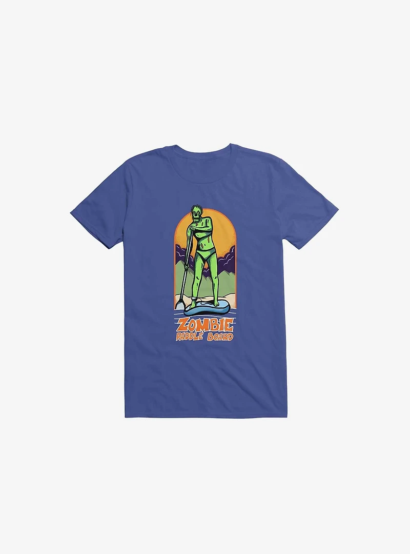 Zombie Paddle Board Royal Blue T-Shirt