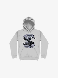 Beans & Bones Coffee Skeleton Silver Hoodie