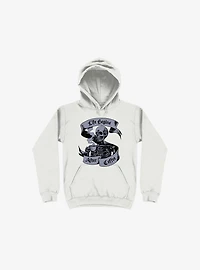 Beans & Bones Coffee Skeleton White Hoodie