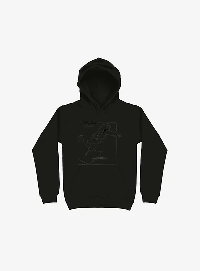Boneless Crew Skater Skeleton Black Hoodie