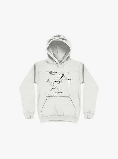 Boneless Crew Skater Skeleton White Hoodie