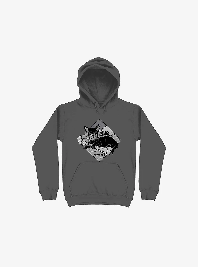 Defender Dog Bone Asphalt Grey Hoodie