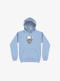 Dynamical Skull Light Blue Hoodie
