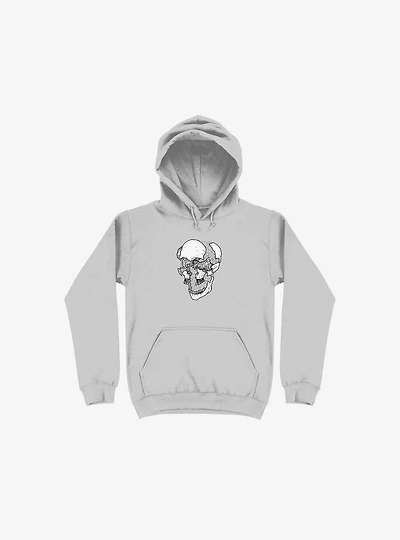 Dynamical Skull Silver Hoodie