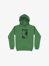 Nightclashh Skateboard Kelly Green Hoodie