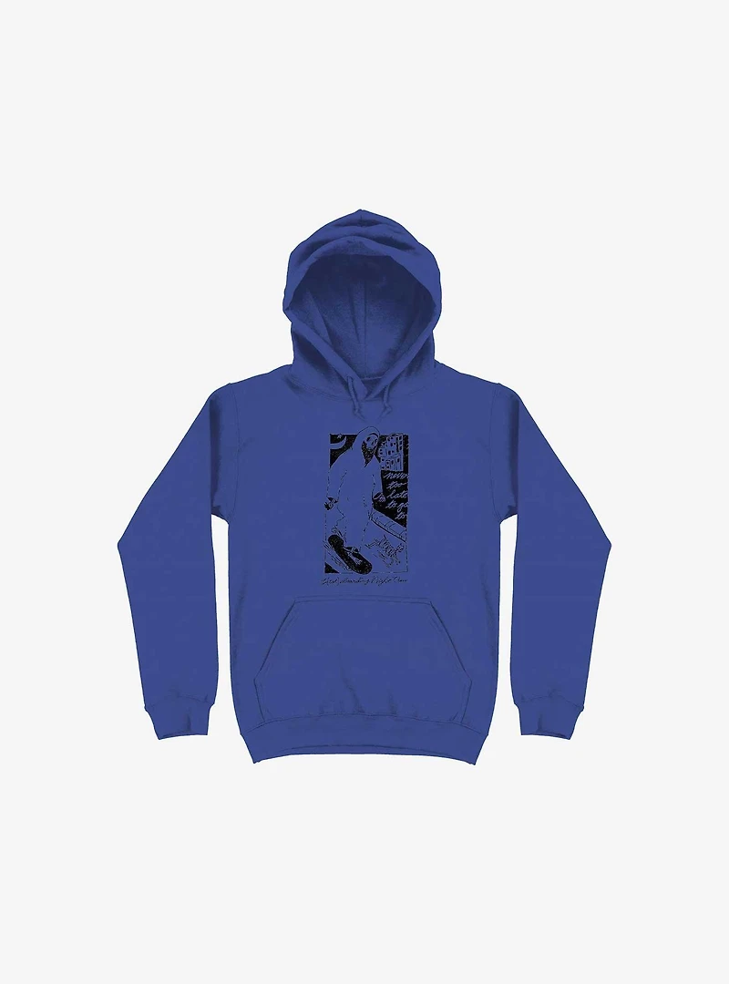 Nightclashh Skateboard Royal Blue Hoodie
