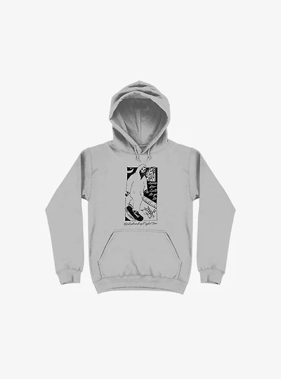 Nightclashh Skateboard Silver Hoodie