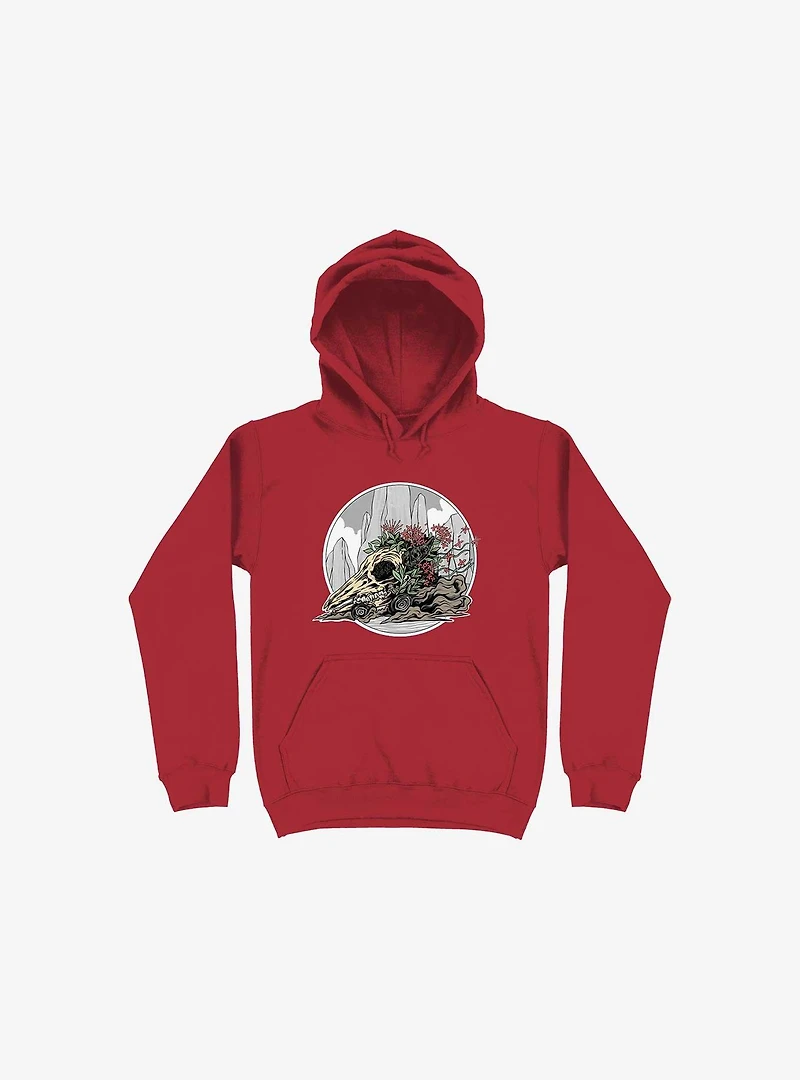 Race The Time Skull Red Hoodie