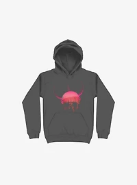Blood Skull With Viking Helmet Asphalt Grey Hoodie