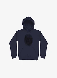 Unique And Equal Skull Fingerprint Navy Blue Hoodie