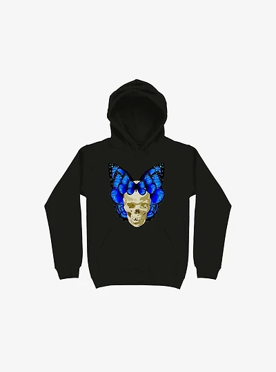 Wings Of Death Butterfly Skull Black Hoodie