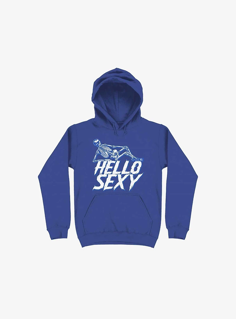Hello Sexy Skeleton Royal Blue Hoodie