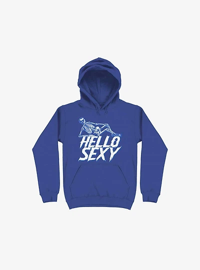 Hello Sexy Skeleton Royal Blue Hoodie
