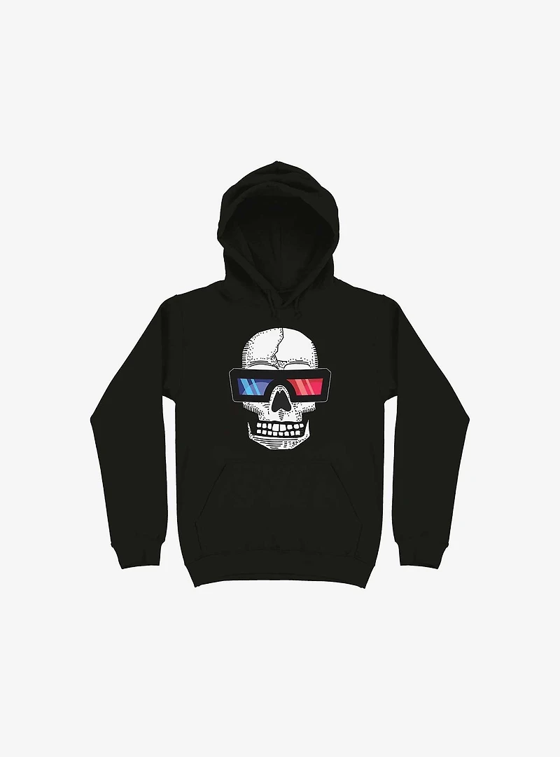 Happy Skull Living Life 3D Black Hoodie