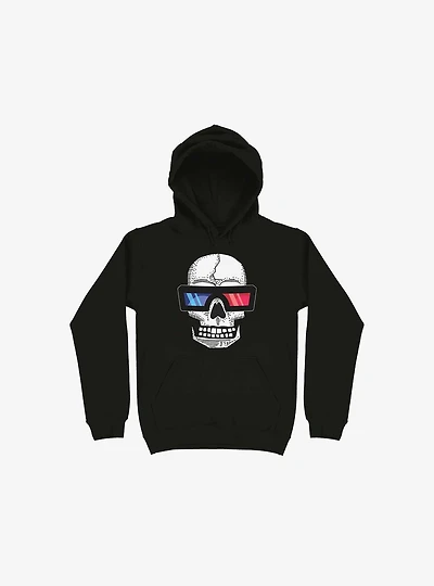 Happy Skull Living Life 3D Black Hoodie