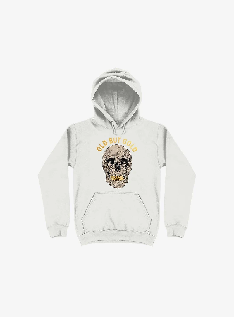 Old But Gold Skull White Hoodie