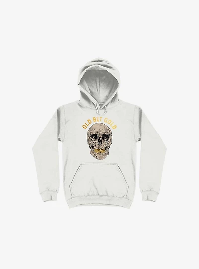 Old But Gold Skull White Hoodie