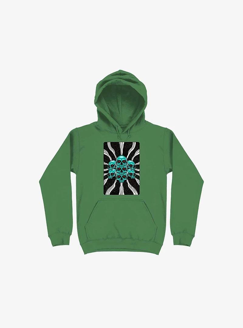 Pile Of Bones Skull Kelly Green Hoodie