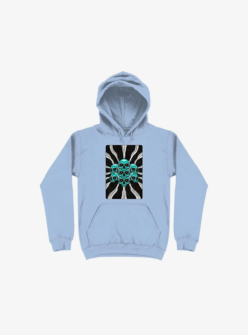 Pile Of Bones Skull Light Blue Hoodie