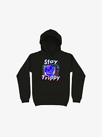Stay Trippy Cute Retro Aesthetic Universal Vibe Skull Hoodie